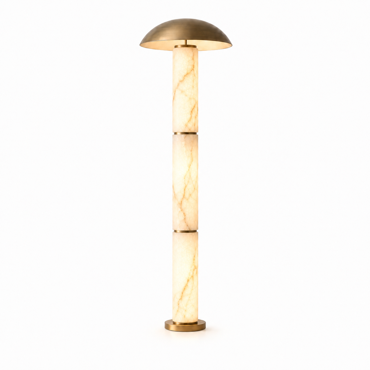 Colonne d’Onyx oniks lambader — yanarken, beyaz fon